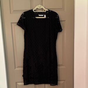 Isaac Mizrahi Black Lace Mini Dress